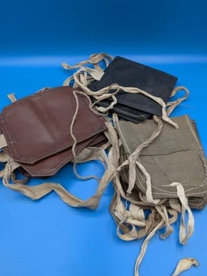 LOT OF 19 Surplus Mosin Nagant Canvas / Leather Field Cleaning Tool Pouch