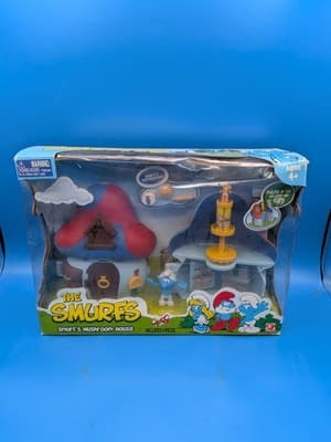 NEW Sealed The Smurfs Smurf's Mushroom House 2008 Jakks Pacific Playset *READ