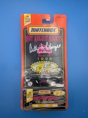 Matchbox Hot August Nights Arthur LeVesque Autograph 1:64 & 1962 Chevy Corvette