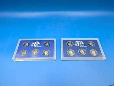 1999 United States Mint 50 State Quarters Proof Set COA LOT of 2!