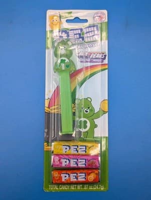 PEZ Good Luck Green Crystal Care Bear Pez Dispenser NEW Limited Edition