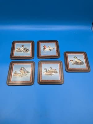 PIMPERNEL VINTAGE HERITAGE WILD DUCK FOWL COASTERS Set 5 of 6 (One Missing)