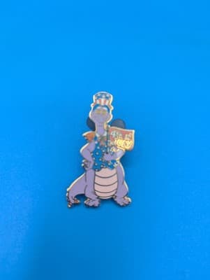 Figment 4th of July 2002 Patriotic Top Hat W/ Flag Epcot Walt Disney Trading Pin