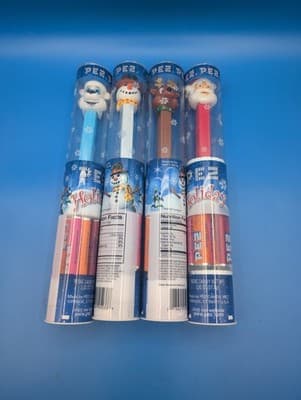 Lot of PEZ X-mas Tubes (4) Total -Still In Packaging New. Never Used (2008)
