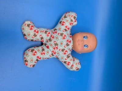 Vintage 1993 McDonald’s Mattel Baby Doll Happy Meal Toy Holiday Flannel PJs