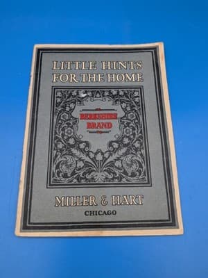1920s-30s Berkshire Brand Little Hints for Home Booklet Housewife Miller Hart