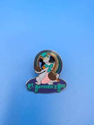 WALT DISNEY WORLD 2003 ST PATRICK’S DAY FIGMENT WITH A POT OF GOLD & RAINBOW PIN