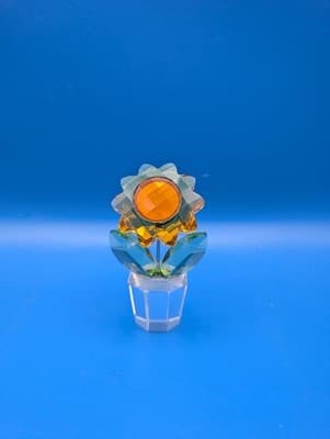 Swarvoski Crystal Medium Potted Sunflower #856211 Retired