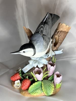 LENOX 2006 NUTHATCH Garden Bird Figurine Sculpture Rare Collectible Porcelain LE
