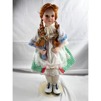 Molly Porcelain Doll Danbury Mint Irish Ireland Peggy Dey 20" 1994
