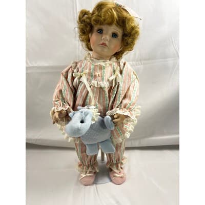 Jessica Porcelain Doll Vintage Danbury Mint Bedtime Wakeem Toddler Pajamas 1994