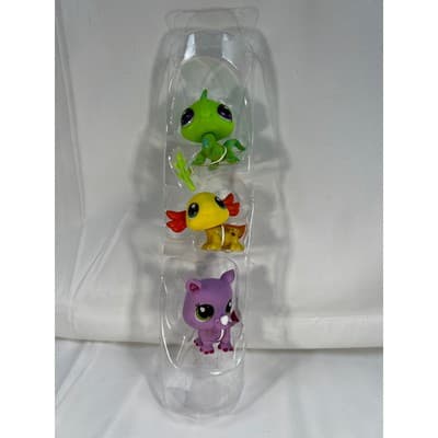 Littlest Pet Shop Trio Series 1 Wild Vibes 35 36 67 Iguana Axolotl Rhino Set 3