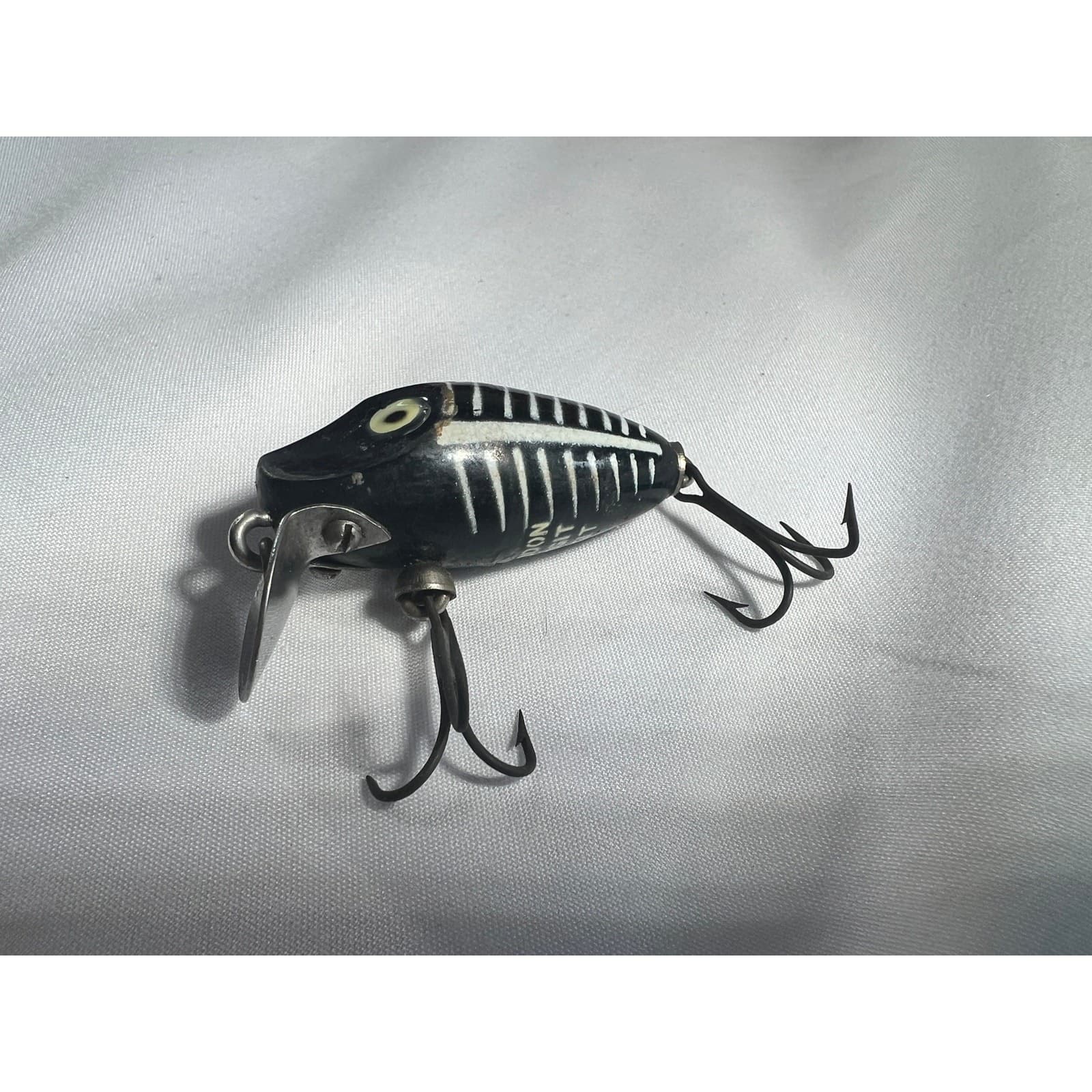 Vintage Heddon Midget Digit Black Shore Minnow Bait Bass Panfish Fishing Lure