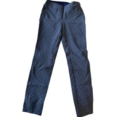 Ralph Lauren RLX Activewear Geometric Golf Elastic Waist Pants Blue Size 0 NWOT