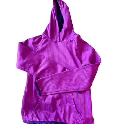 AVIA Girl’s Hooded Pull Over Long Sleeve Active Jacket Purple Size Large (10-12)