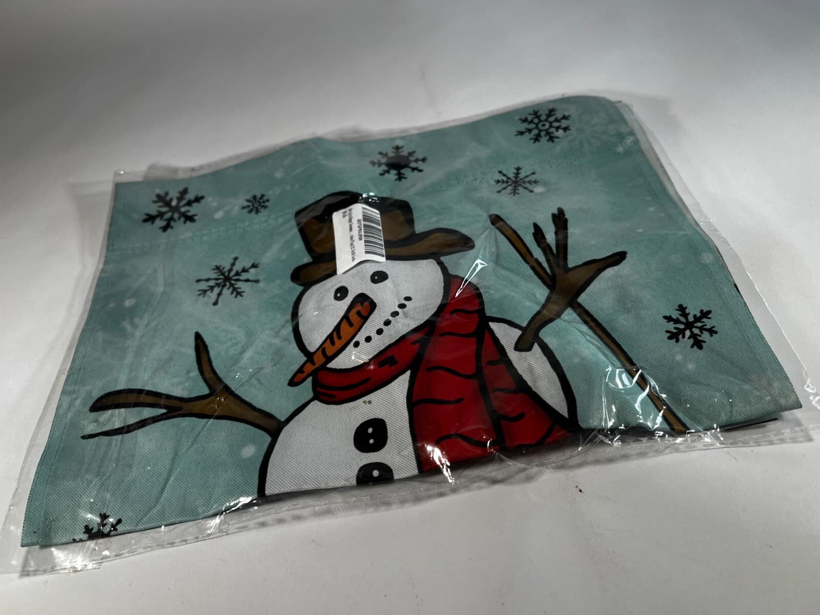 Happy Winter Yard Flag Snowman Holiday Christmas Decor NEW Snowflakes