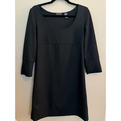 New York & Company Black Dress Women’s Small Quarter Sleeve Scoop Neck EUC