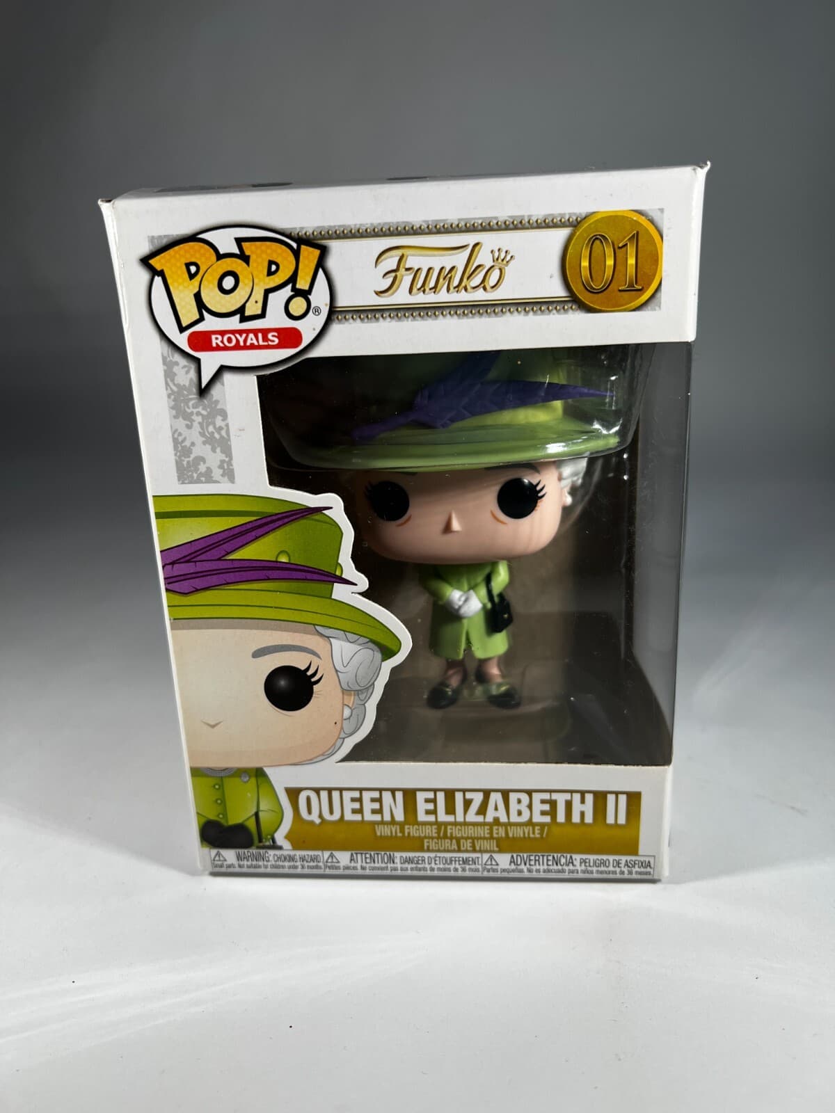 Funko Pop! Royals Queen Elizabeth II Green Dress #01 Royal Wedding In Box