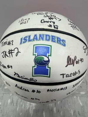 Texas A&M Islanders Autographed Basketball Team Issue Corpus Westbrook Ellis All