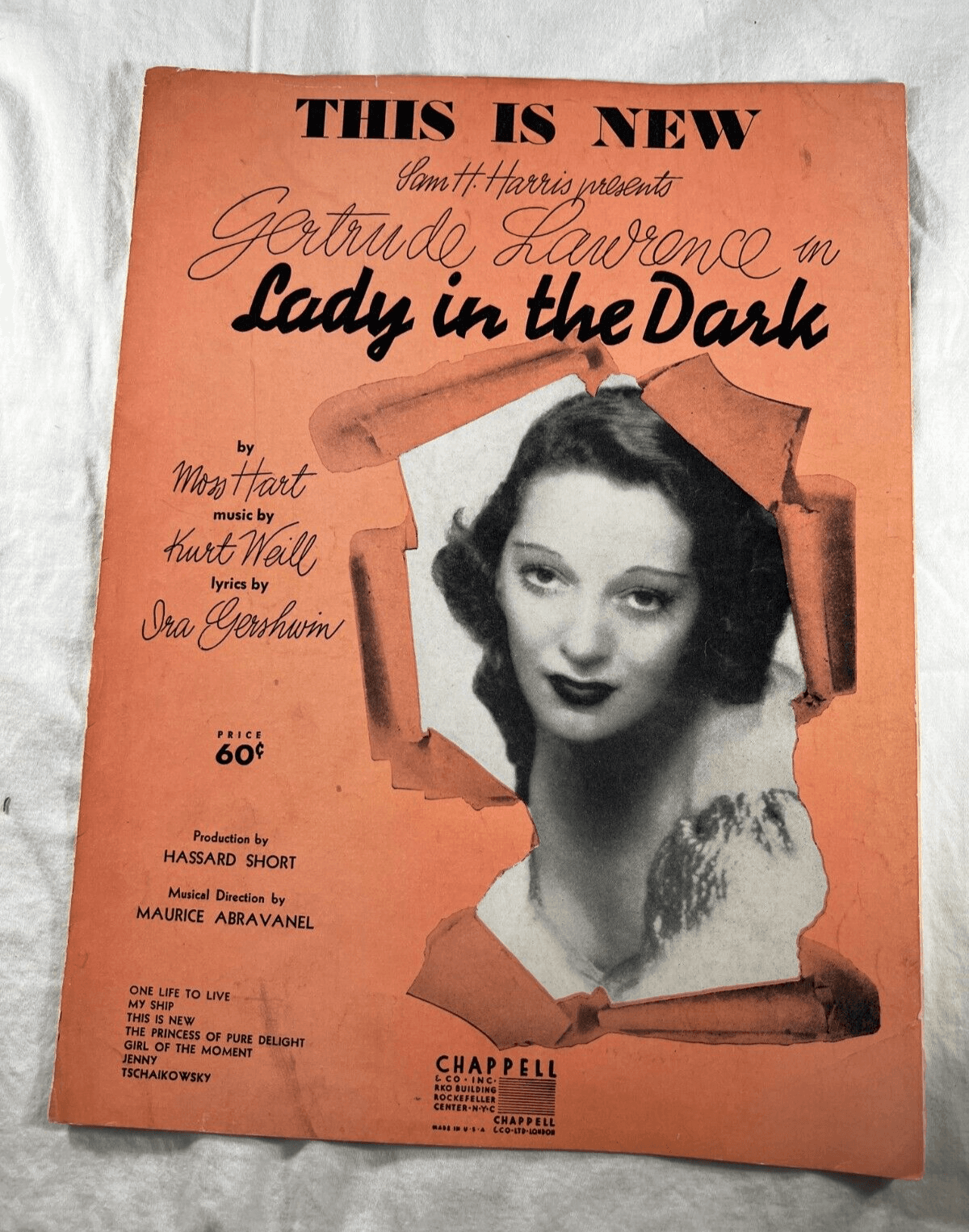 Vintage Sheet Music 1941 This Is New Lady in The Dark Gertrude Lawrence