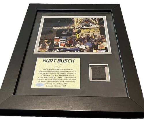 2005 KURT BUSCH Championship Tire Rubber Ticket Collector Authentic NASCAR