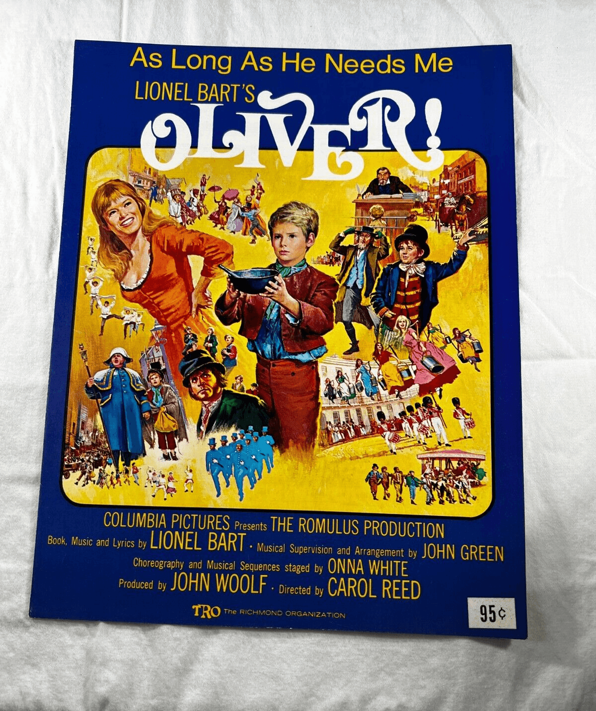 Vintage Sheet Music 1960 Oliver! As Long As He Needs Me Columbia Pictures