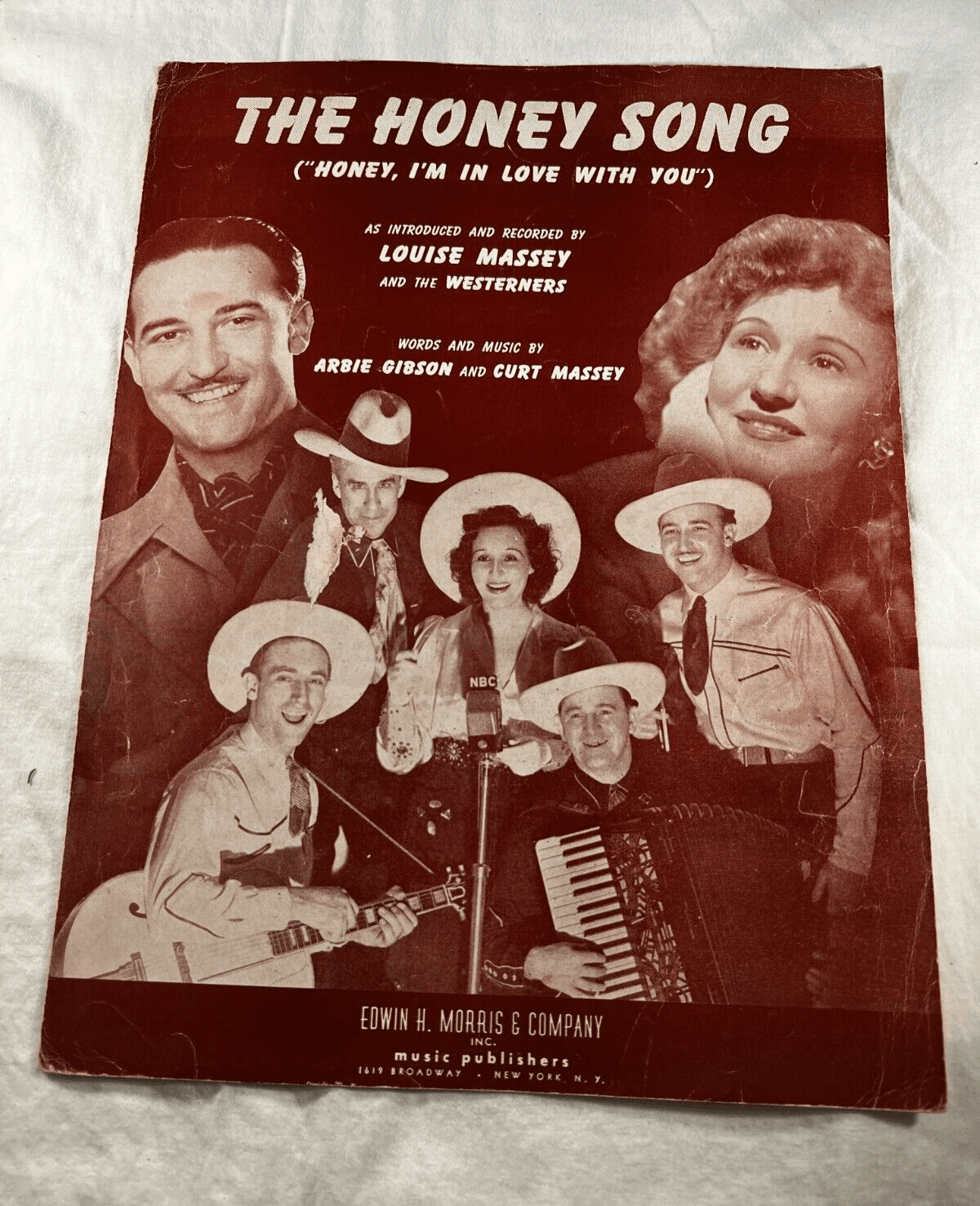 Vintage Sheet Music 1942 The Honey Song Louise Massey Westerners Gibson Massey
