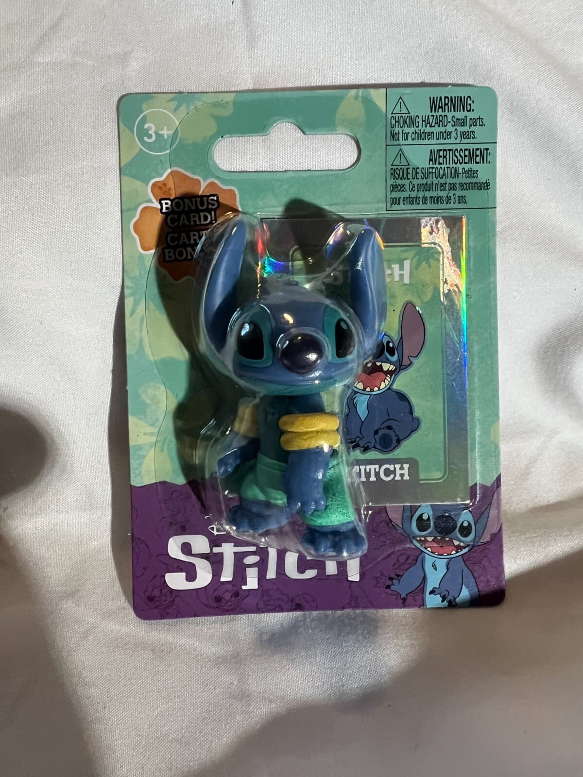 STITCH Disney Mini Figure Yellow Armbands 2024 w/ Bonus Card NEW Midwood