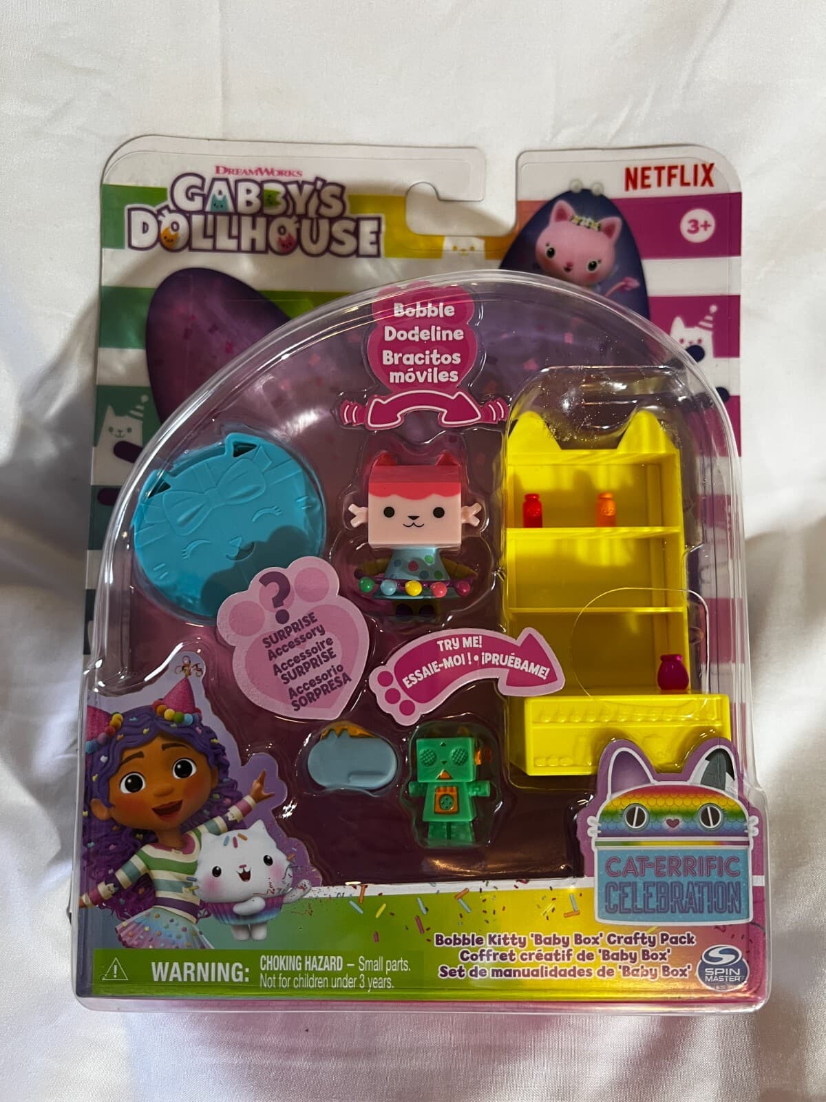 Gabby's Dollhouse Bobbie Dodeline Kitty Baby Box Crafty Pack Netflix NIB 2024