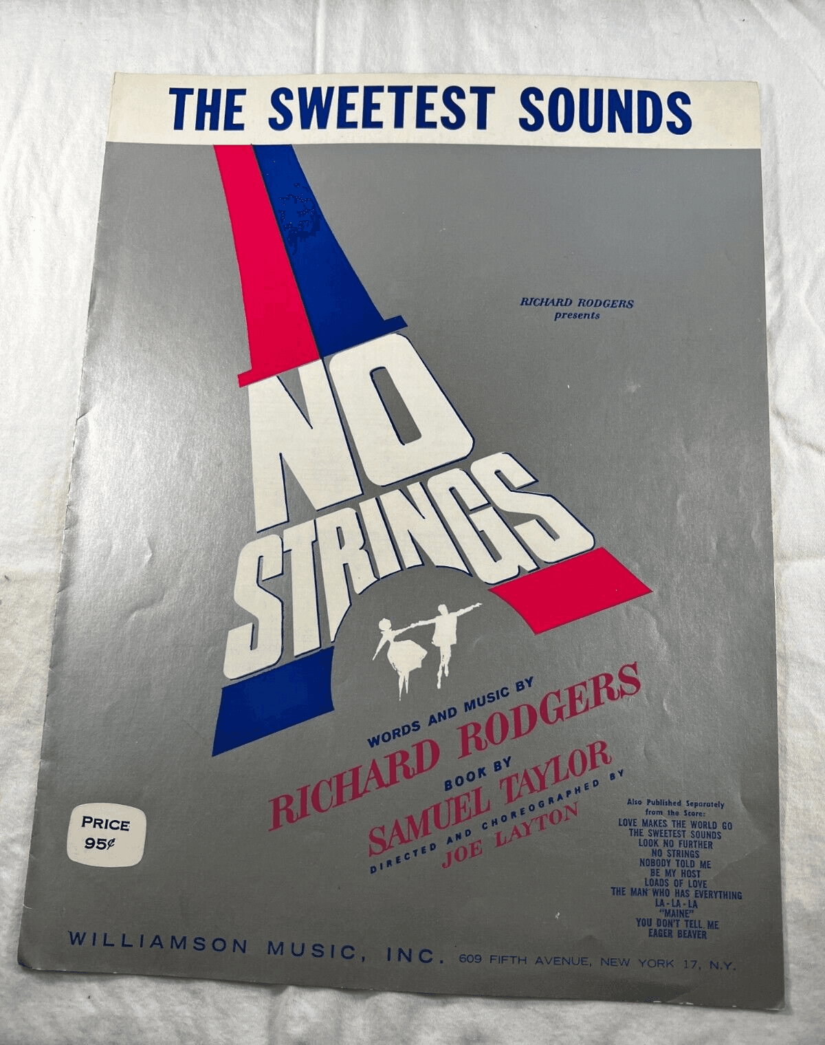 Vintage Sheet Music 1962 The Sweetest Sounds No Strings Richard Rodgers Taylor