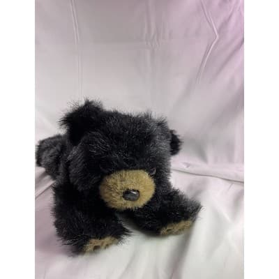 Bearington Collection Rocky The Black Bear Stuffed Animal Toy 12"