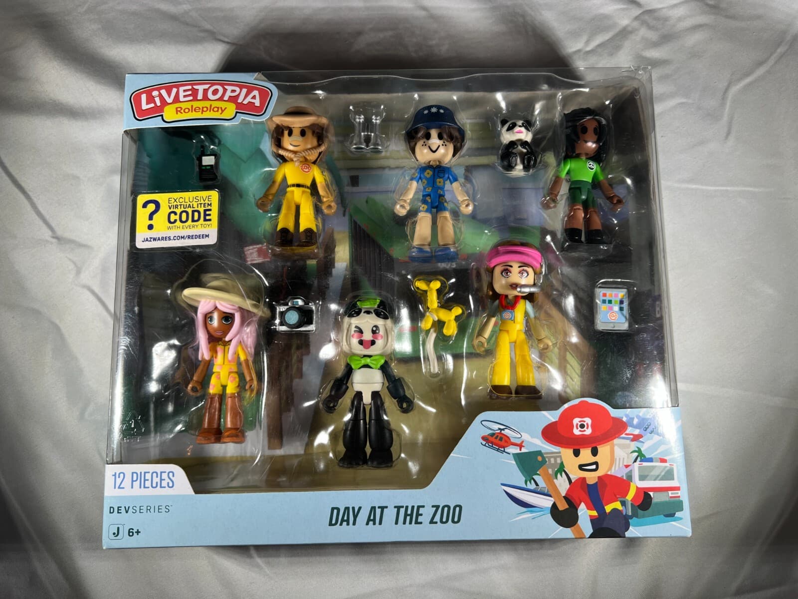 Livetopia Roleplay Day At The Zoo Virtual Code Action Figures Set DevSeries NEW
