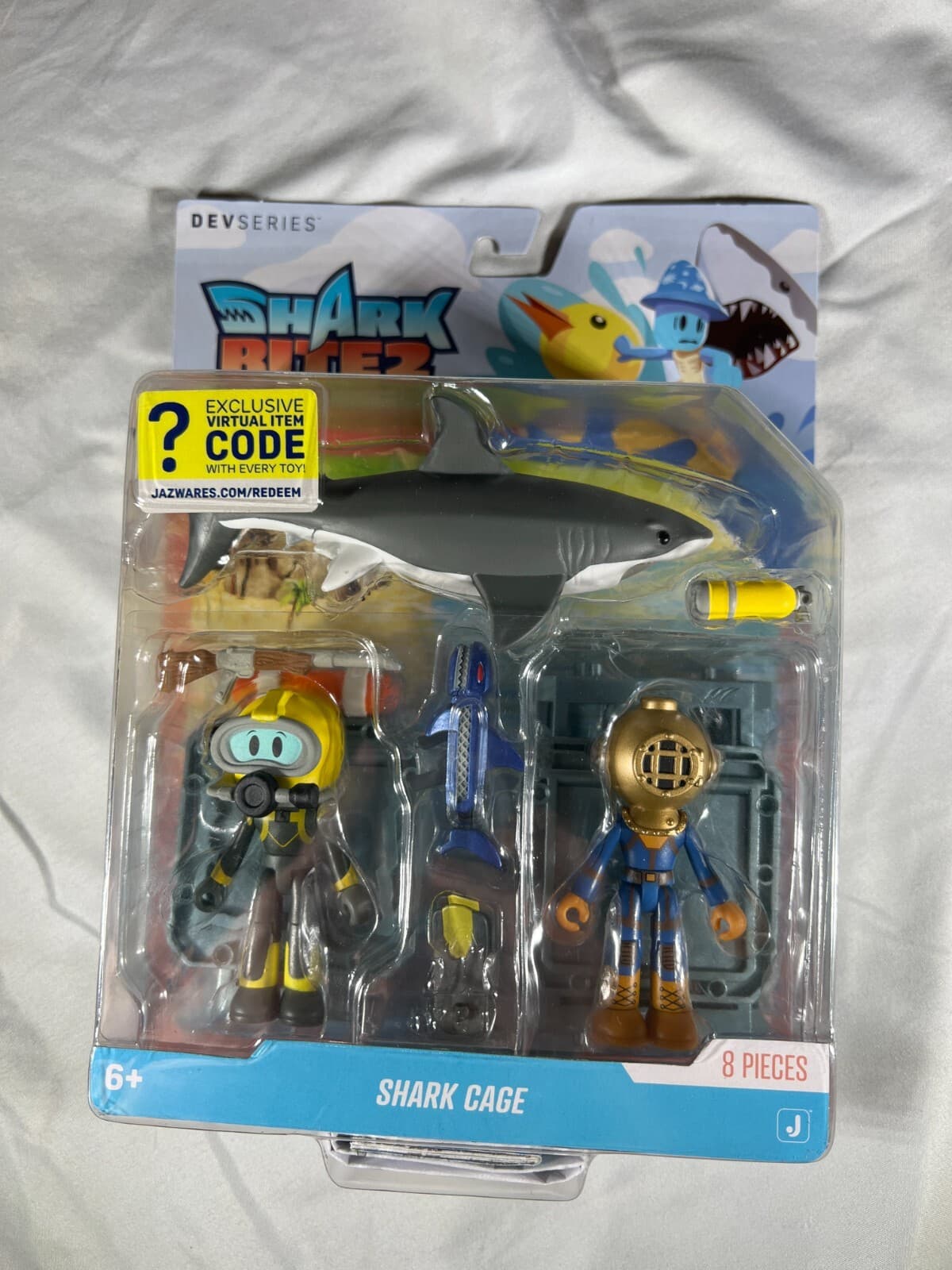Shark Bite 2 Shark Cage Virtual Item Code Jazwares DevSeries Action Figure NEW