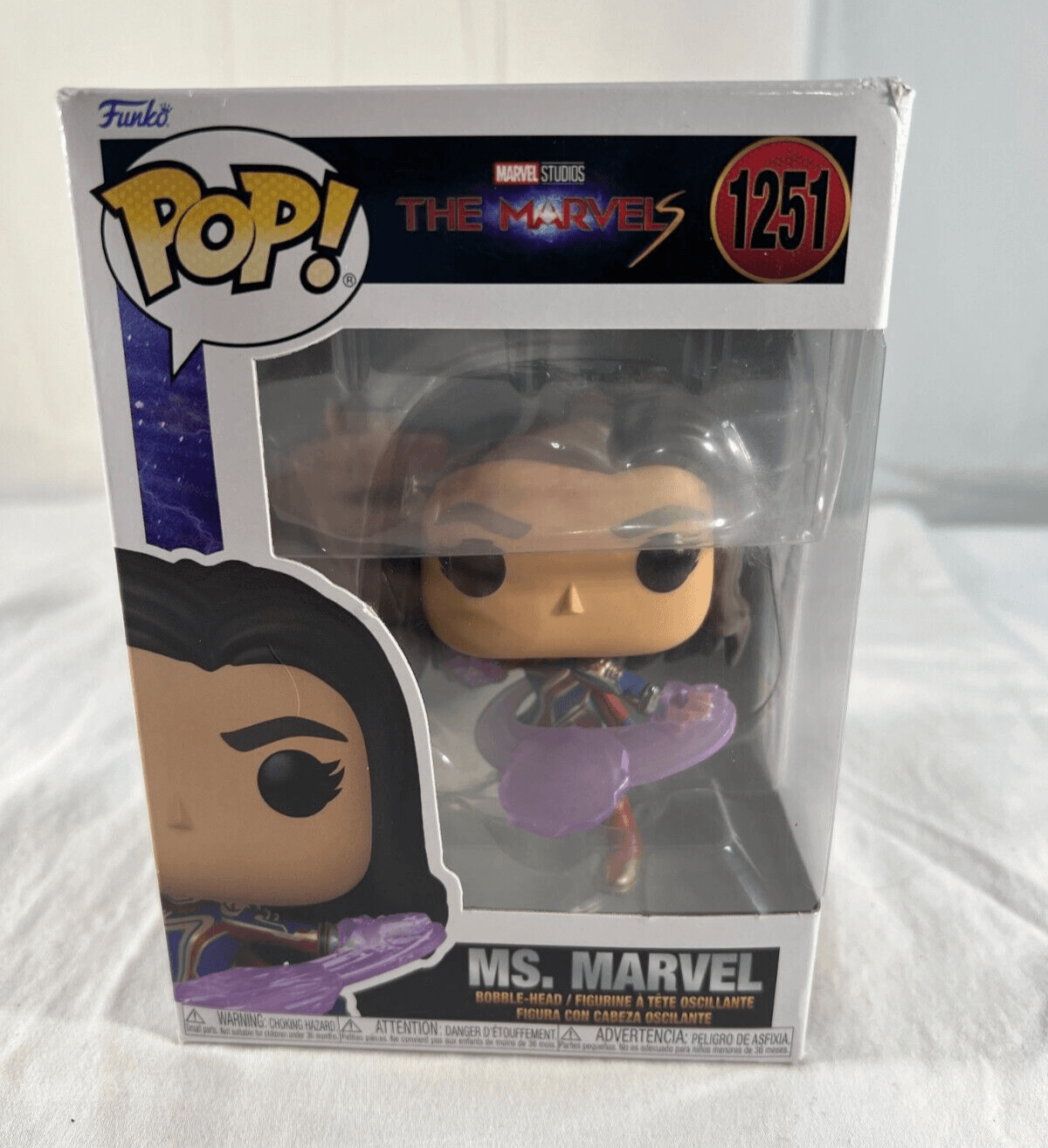 Ms. Marvel Funko #1251 POP! Bobble-Head Figurine Marvel Studios NEW Sealed 2023
