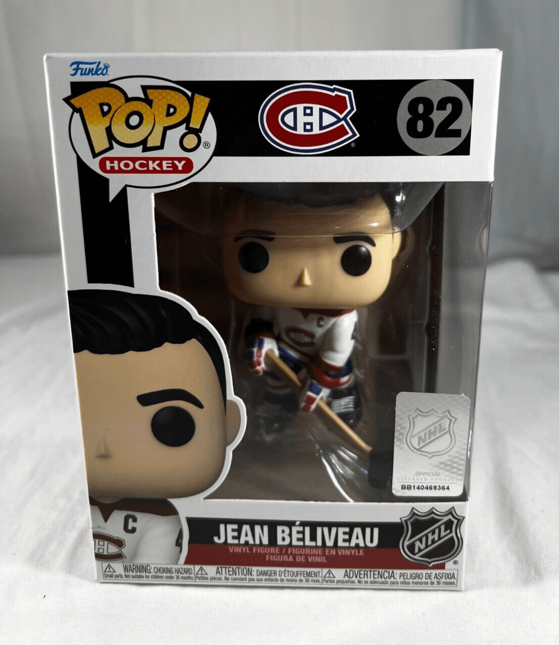 Funko Jean Beliveau #82 POP! Hockey Vinyl Figure Montreal Canadiens NHL NIB 2023