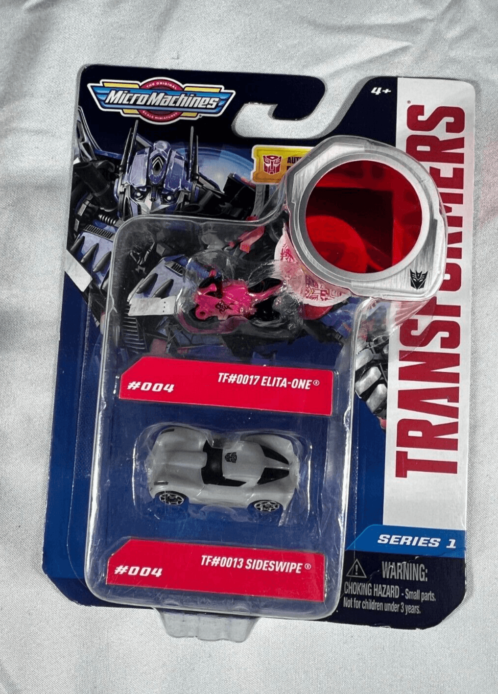 Micro Machines Series 1 Transformers 2 Pack Elita-one #0017 Sideswipe #0013 NIB
