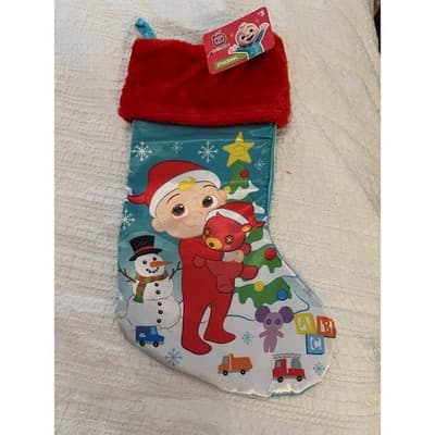 New Cocomelon Christmas Stocking Red Turquoise