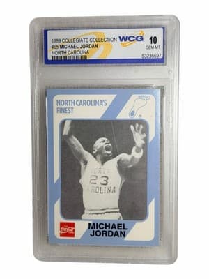 Michael Jordan 1989 Collegiate Collect Coca-Cola UNC #65 WCG Grade 10 GEM MINT