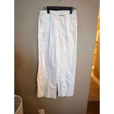 J.Crew City Fit White Dress Pants Straight Leg Mid Rise Women’s 2S Small