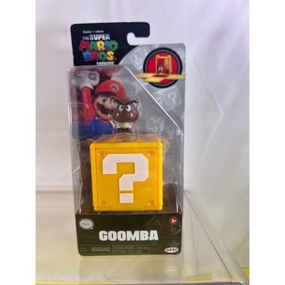 NEW The Super Mario Bros Movie Goomba Mini Figure With Question Block