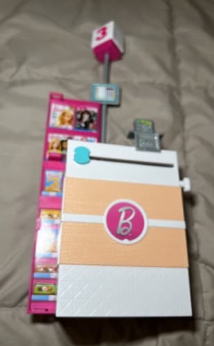 Barbie Supermarket Grocery Store Register Checkout Magazine Rack Mattel 2017