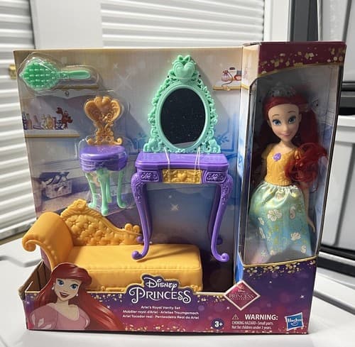 Ariel’s Royalty Vanity Set Little Mermaid Disney Princess Doll Furniture NEW NIB