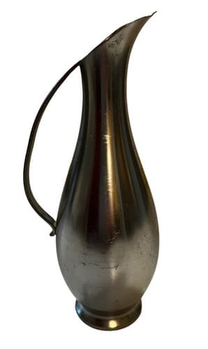 Vintage Royal Holland Pewter Daalderop Pitcher Vase Mid-Century Modern Style 8”