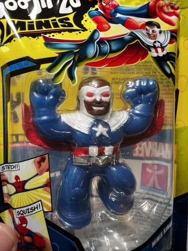 Heroes of Goo Jit Zu Minis Captain America Sam Wilson Marvel Stretchy Toy NEW
