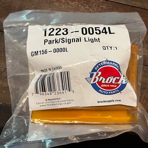 Brock Parking Signal Light 1223-0054L GM156-000L Truck Suburban Back Rear Light