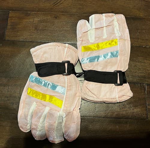 New Kids' 6-8 Waterproof Winter Gloves Mittens Light Pastel Pink
