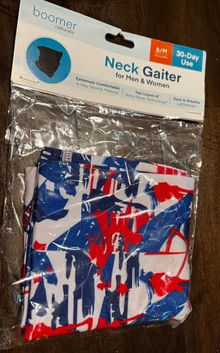 Boomer Patriotic Red White Blue AMERICAN Face Neck Gaiter Tube Unisex Men Women