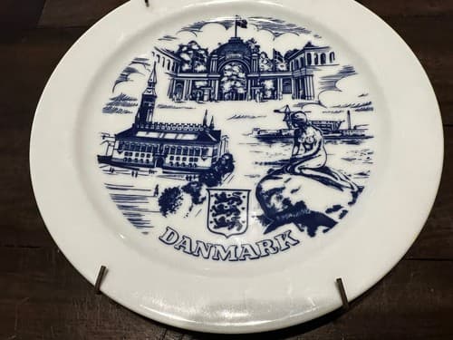 Colditz Porcelain CP Chop Plate 7.5" German Democratic Republic Danmark Vintage