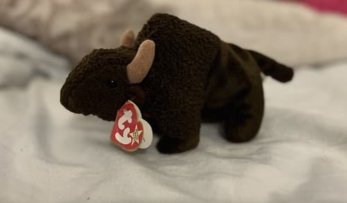 VERY RARE Ty Beanie Baby Roam the Buffalo Retired 1998 With Tag Errors