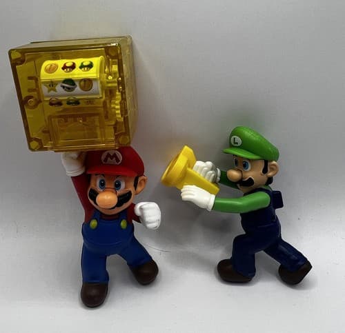 2018 Mario Brothers Power Up & 2022 Luigi McDonald’s Happy Meal Toys Set Of 2
